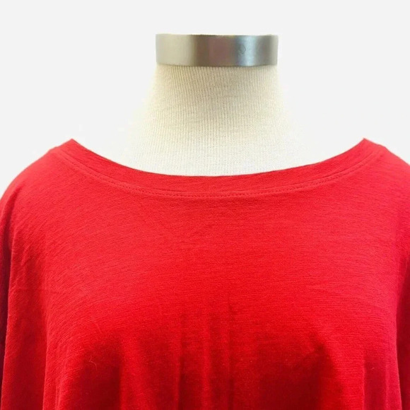 NWT SONOMA Women Long Sleeve Pull Over Round Neck 100% Cotton Red Shirt Size 5X - Picture 2 of 10